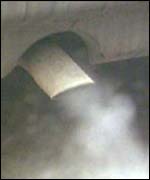 Car exhaust fumes