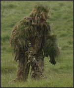 Solider in camouflage