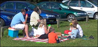 Generic family having a picnic