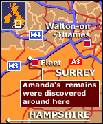 Milly's body was found in Yateley Heath Forest near Fleet in Hampshire