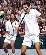 Tim Henman (right) and Miles Maclagan