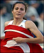 Turkey's Sureyya Ayhan won the 1,500m in fine style