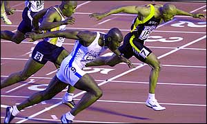 Francis Obikwelu wins the 200m for Europe