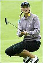 Carin Koch in action during day one