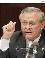 US Defence Secretary Donald Rumsfeld