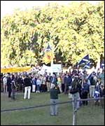Protesters assemble in Hyde Park