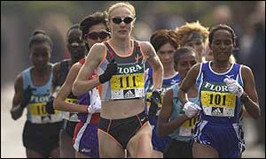 Paula Radcliffe set another British record on her London marathon debut