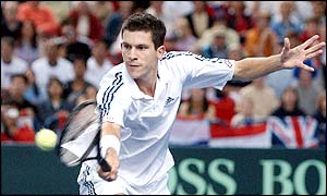 Henman shrugs off any injury worries to break back immediately and take control of the third set