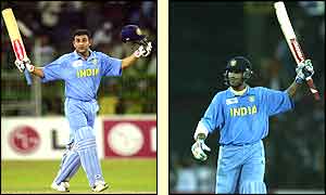 Sehwag and Ganguly celebrate their centuries as India overwhelm England