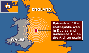 Epicentre of the quake