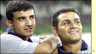 Sourav Ganguly and Virender Sehwag