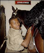 Marvin Osemwegie gets down to the serious grooming