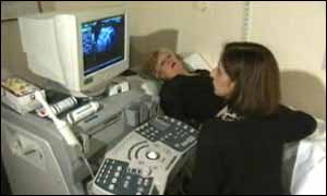 Patient getting ultrasound scan
