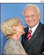 Stoiber with his wife Karin