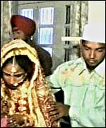 Paramjit and her husband getting married