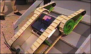 Robot climbs a stair