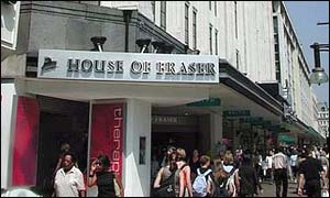 House of Fraser store on Oxford Street 
