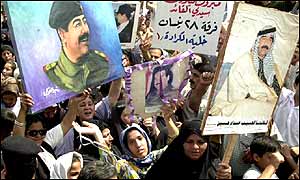 Pro-Saddam demonstrators in Iraq