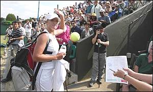 Elena Baltacha enjoys success at Wimbledon