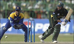 Saeed Anwar batting against Sri Lanka at the Champions Trophy