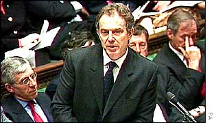 Tony Blair in House of Commons