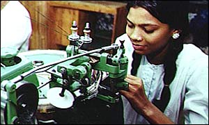 Worker in garment factory in Bangladesh