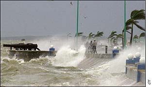 Hurricane in city of Campeche