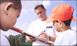Gough meets young fans