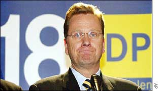 Guido Westerwelle on election night