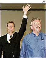 Guido Westerwelle with Juergen Moellemann