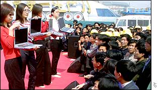 Laptop PCs on display 