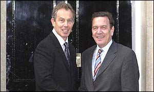 Tony Blair and Gerhard Schroeder