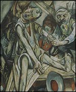 Detail from The Night by Max Beckmann, credit: Kunstammlung Nordrhein-Westfalen, Dusseldorf, photo: Walter Klein