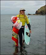 Kite surfer Kirsty Jones