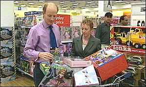 Simon Gompertz goes Christmas shopping early