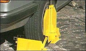 Clamped car