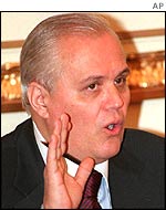 Current Serbian President Milan Milutinovic