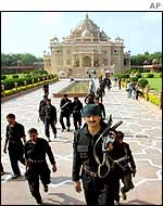 Security forces as the temple in Gandhinagar