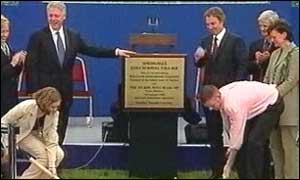 Sod cutting ceremony at Springvale campus in 1998