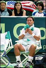 Michael Chang loses to Alex Corretja at the Salem Open