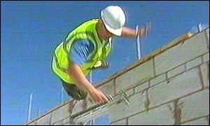 Simulated building site accident