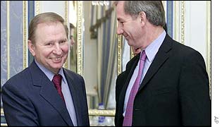 Leonid Kuchma, Geoff Hoon