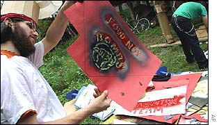 Anti-globalisation protester