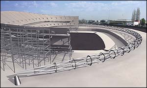 A model of the proposed re-development of Wembley stadium 