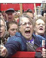 Demonstrators in Kiev