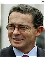 Colombian President Alvaro Uribe