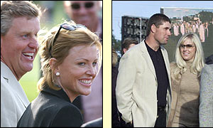 Colin and Eimear Montgomerie at The Belfry with Padraig and Caroline Harrington 