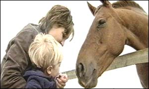 Claire Eacott with son Lewis