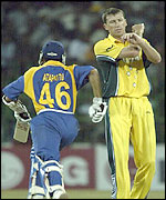 Marvan Atapattu and Glenn McGrath
