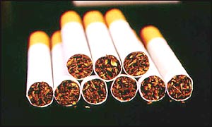 A pile of cigarettes